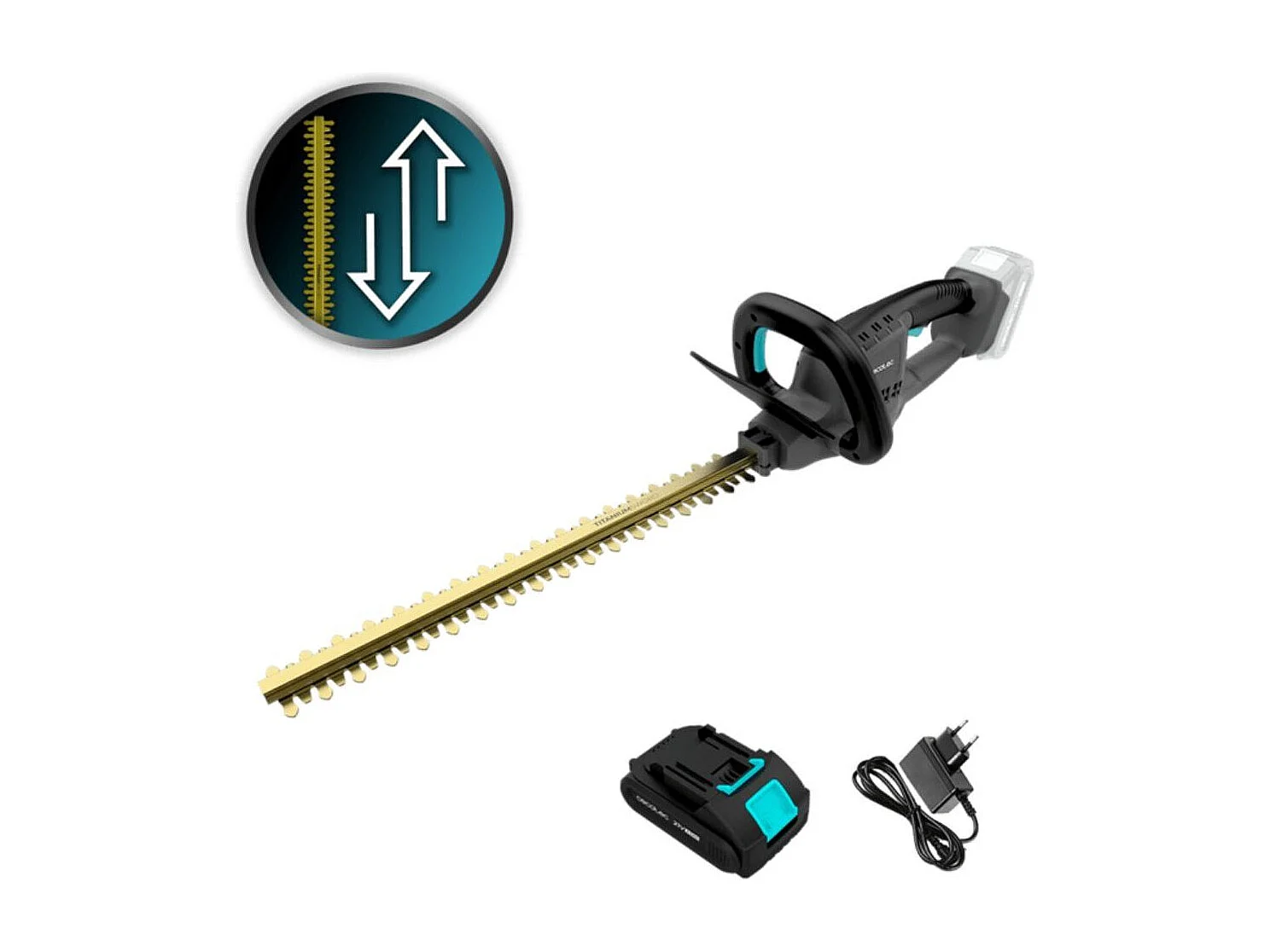 Cortasetos eléctrico Cecotec TitaniumSword 4500 Freemove inalámbrico 45 cm