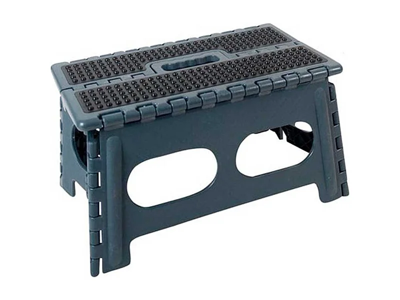 Peldaño plegable gris oscuro 22,5x38x22 cm