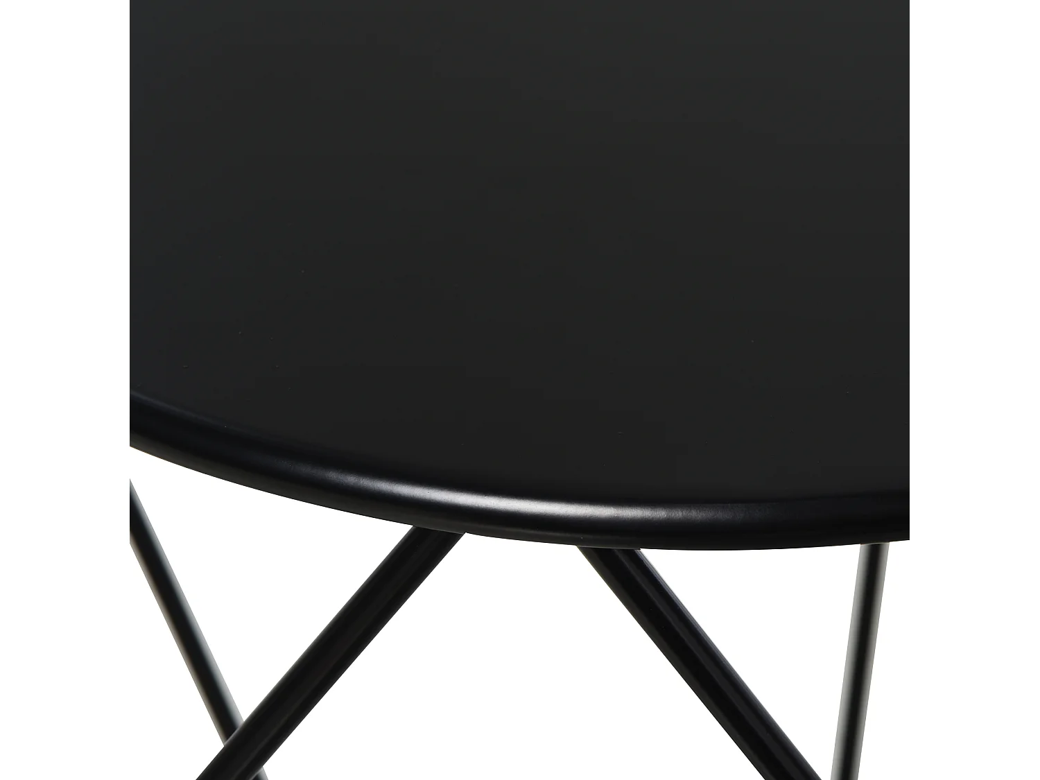 Mesa de centro redonda de metal com cesto de armazenamento 51x51x44 cm Sala de estar Quarto Preto