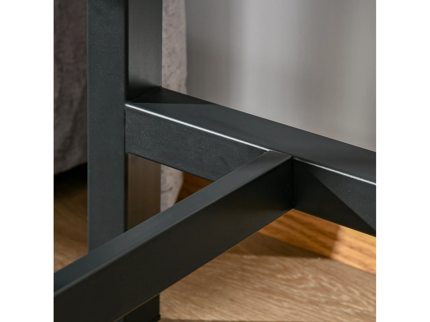 Mesa de Bar MDF Metal Mármore Optik 120x40x100 cm Sala Cozinha Branco Preto