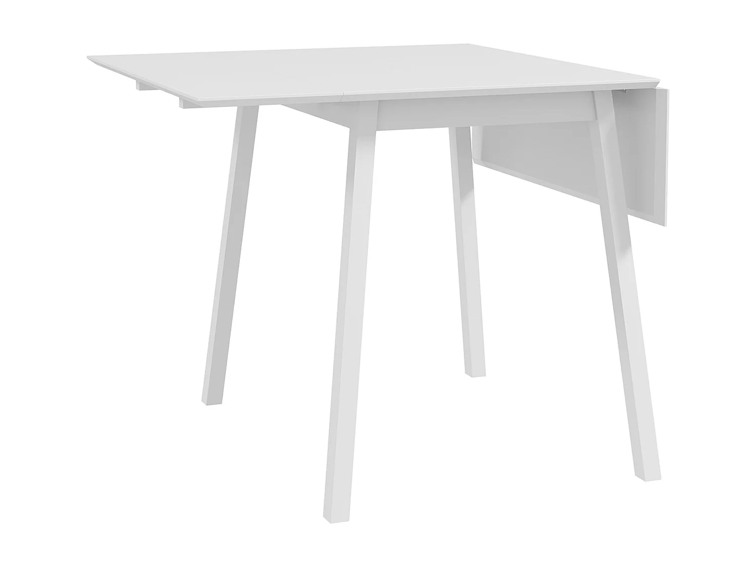 Table à Manger Pliante Bois pour 2-4 Personnes Cuisine Salle à Manger Blanc 110x86x75 cm