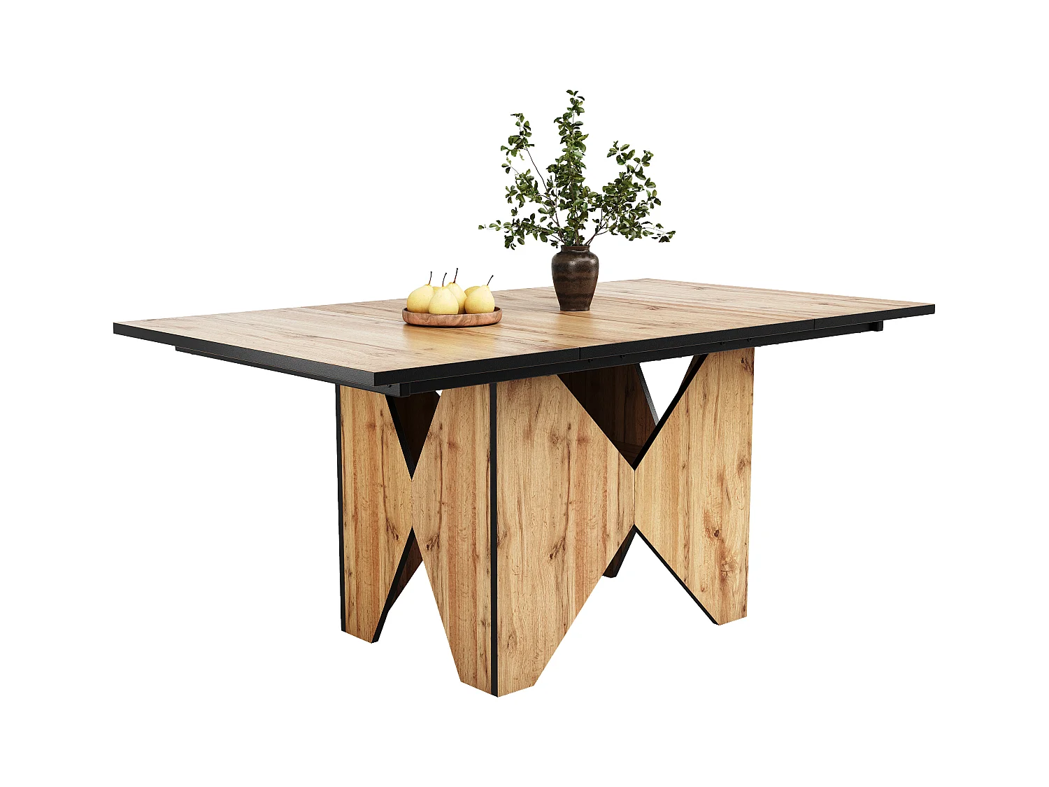 Tavolo da mangiatoia MDF bois brun 138,5x80 cm 4-6 persone cucina salone