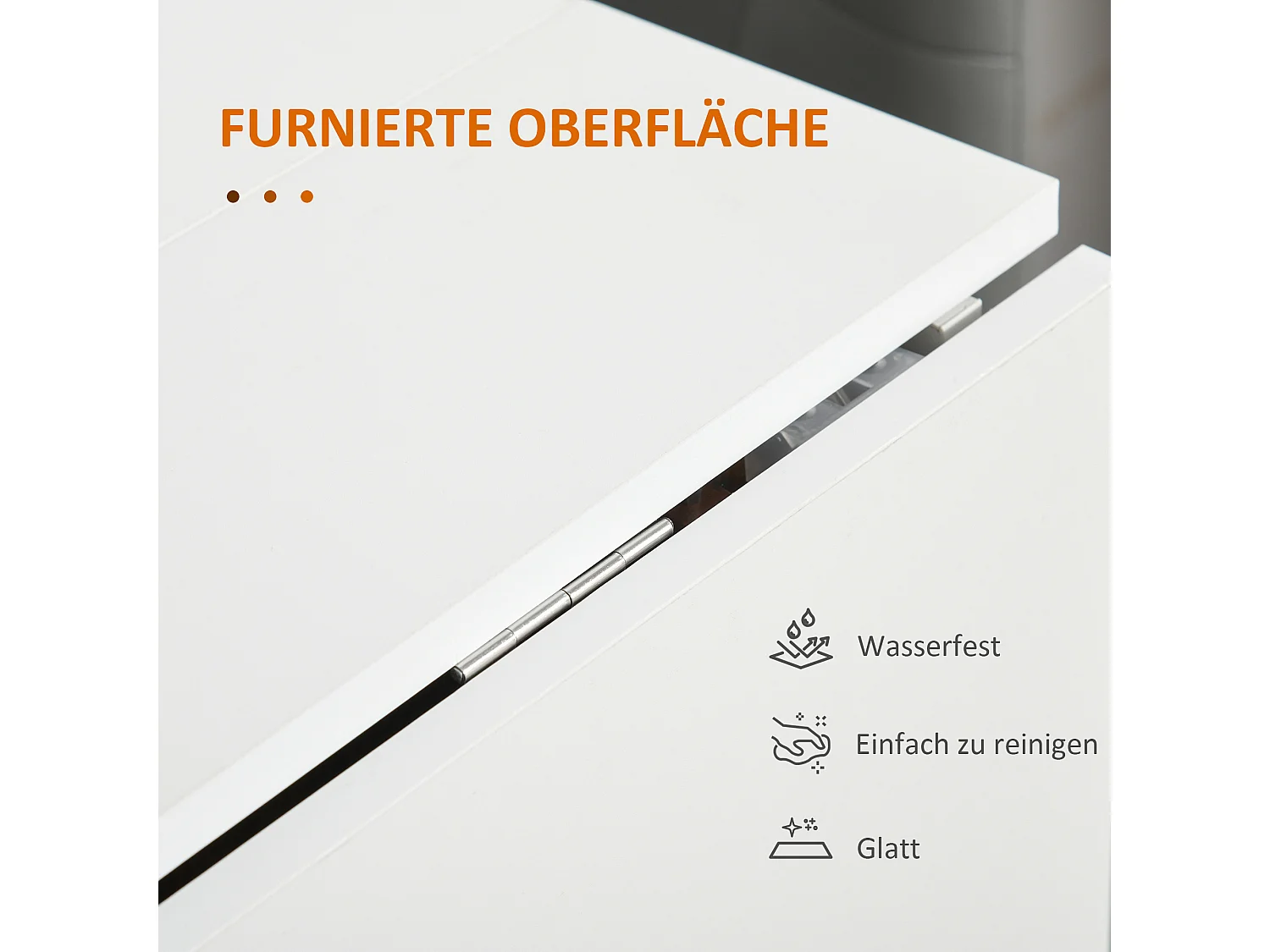 Tavolo Pliante Mobile Bois et Blanc avec Roulettes Cuisine Salle à Manger 120x80 cm