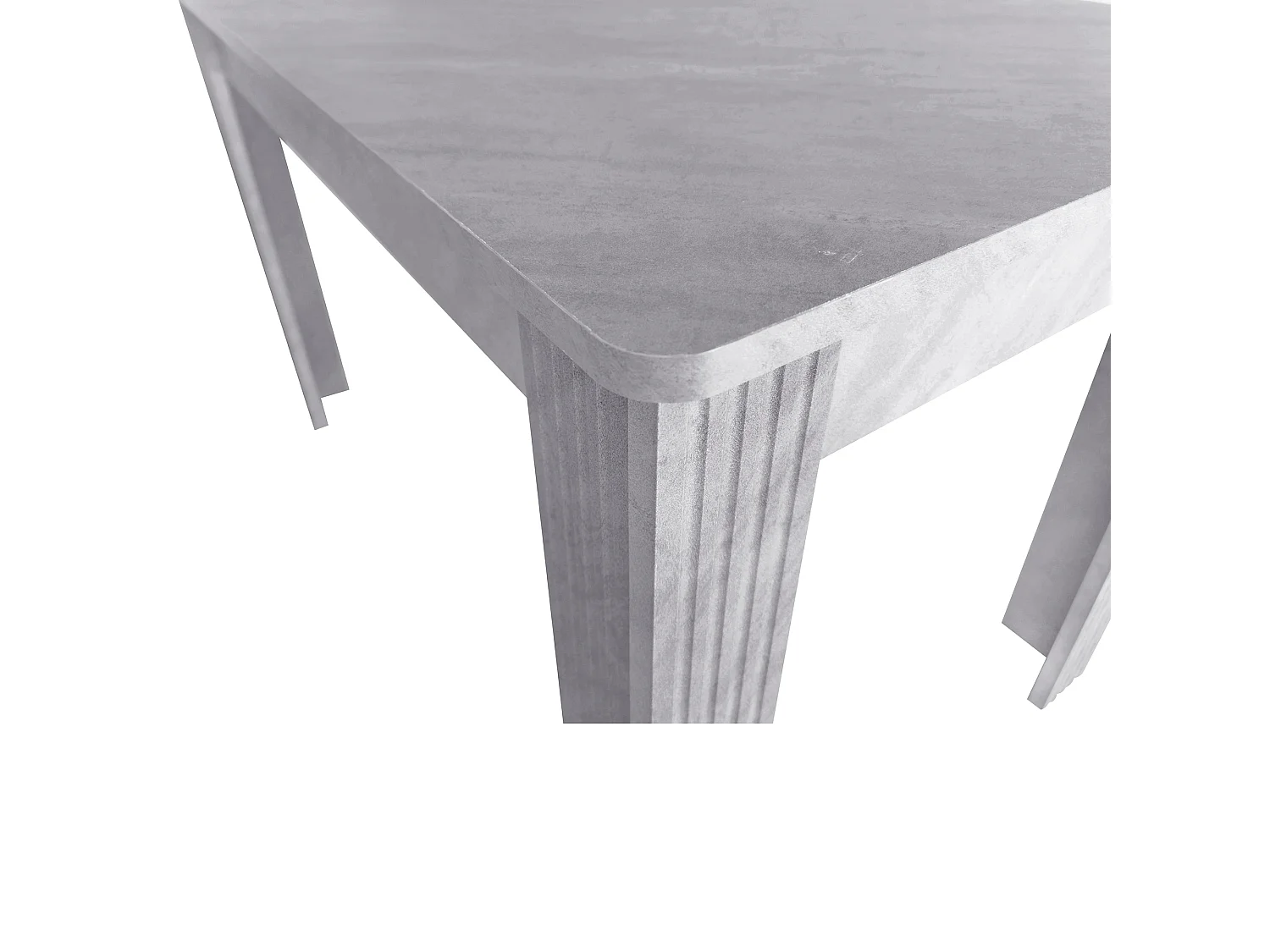 Mesa de jantar moderna de concreto MDF com quatro pernas cinza