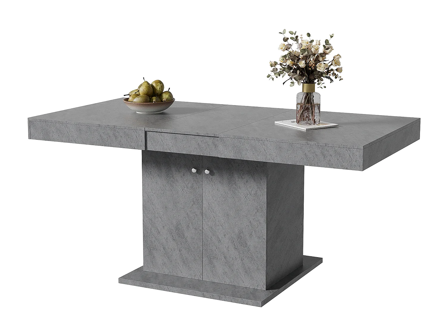 Tavolo allungabile MDF béton L140-180 x l80 x H76 cm gamma multifunzione