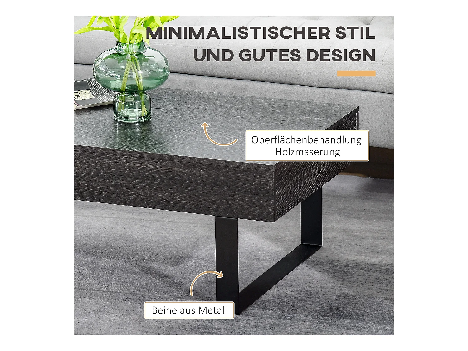 Tavolo Basse MDF Métal avec Tiroir Étagères Salon Bureau 110x60x40 cm Noir