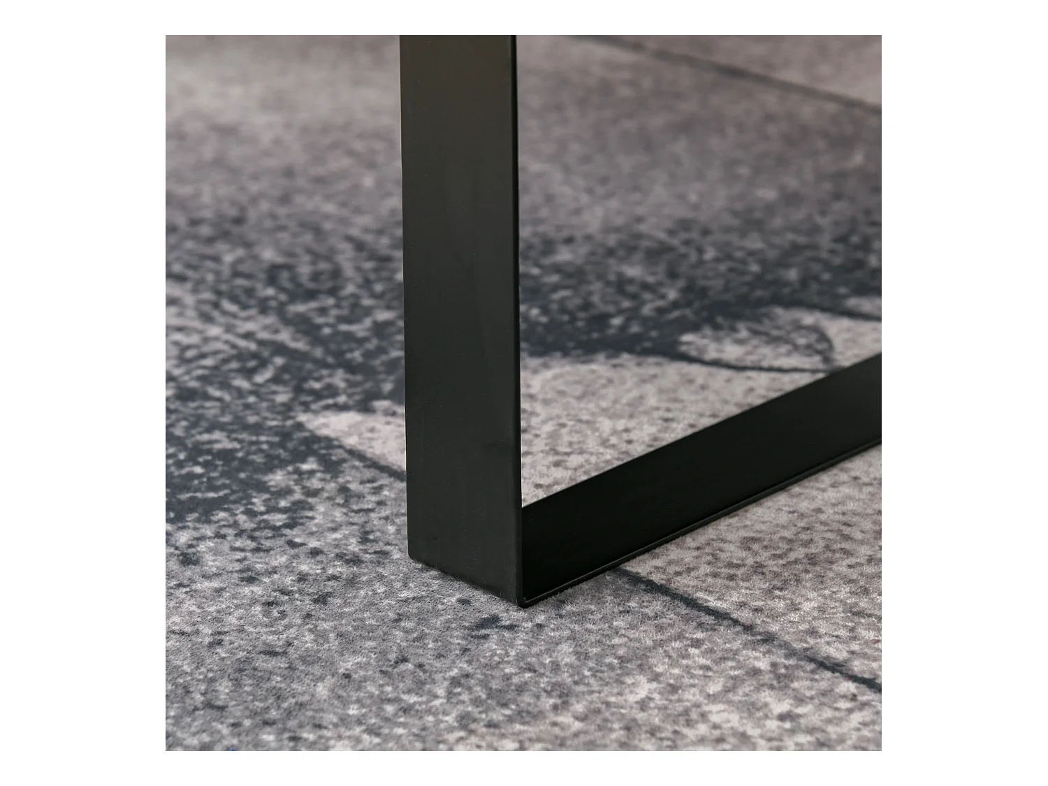 Tavolo Basse MDF Métal avec Tiroir Étagères Salon Bureau 110x60x40 cm Noir