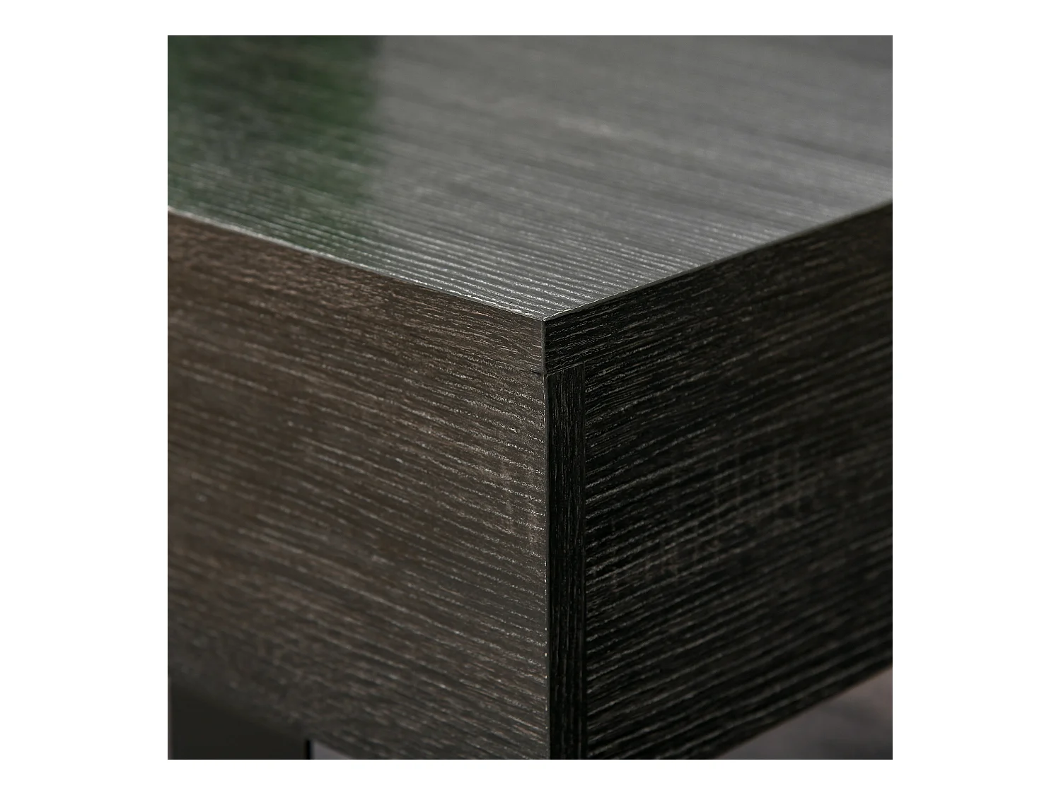 Tavolo Basse MDF Métal avec Tiroir Étagères Salon Bureau 110x60x40 cm Noir