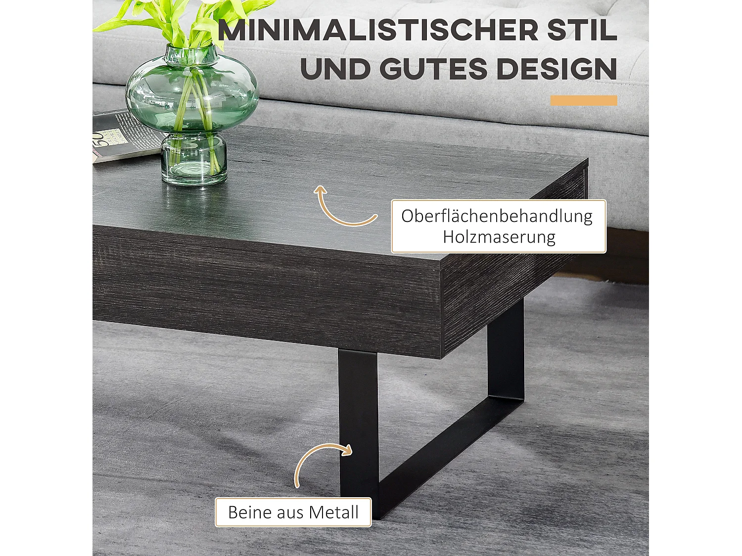 Tavolo Basse MDF Métal avec Tiroir Étagères Salon Bureau 110x60x40 cm Noir