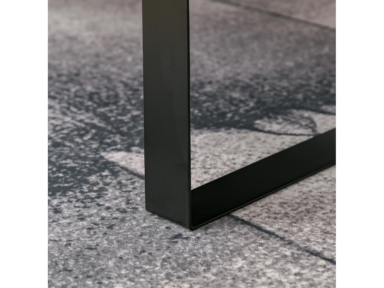 Tavolo Basse MDF Métal avec Tiroir Étagères Salon Bureau 110x60x40 cm Noir