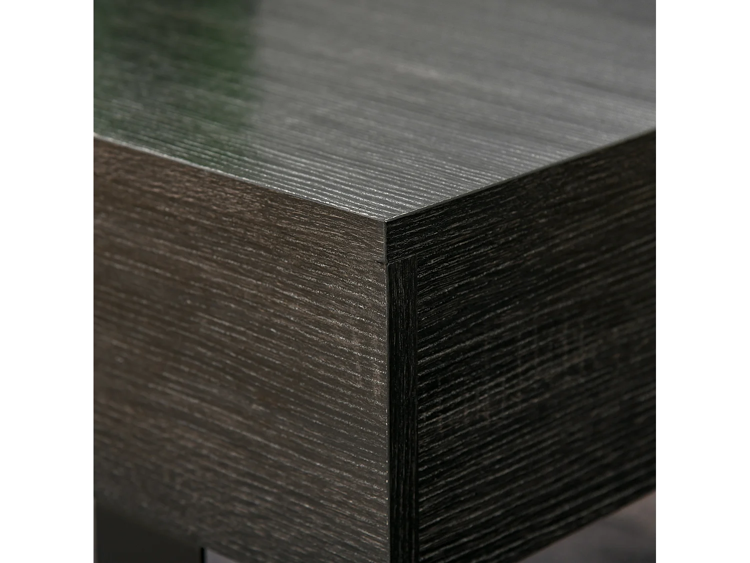 Tavolo Basse MDF Métal avec Tiroir Étagères Salon Bureau 110x60x40 cm Noir