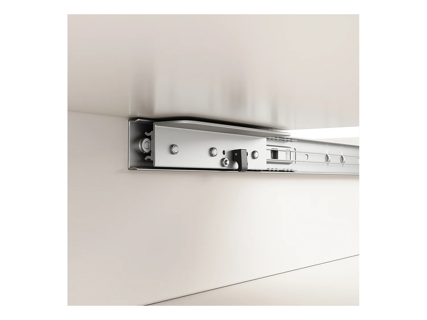 Mesa extensible de MDF con 3 estantes para cocina y salón 110-140×80cm blanca