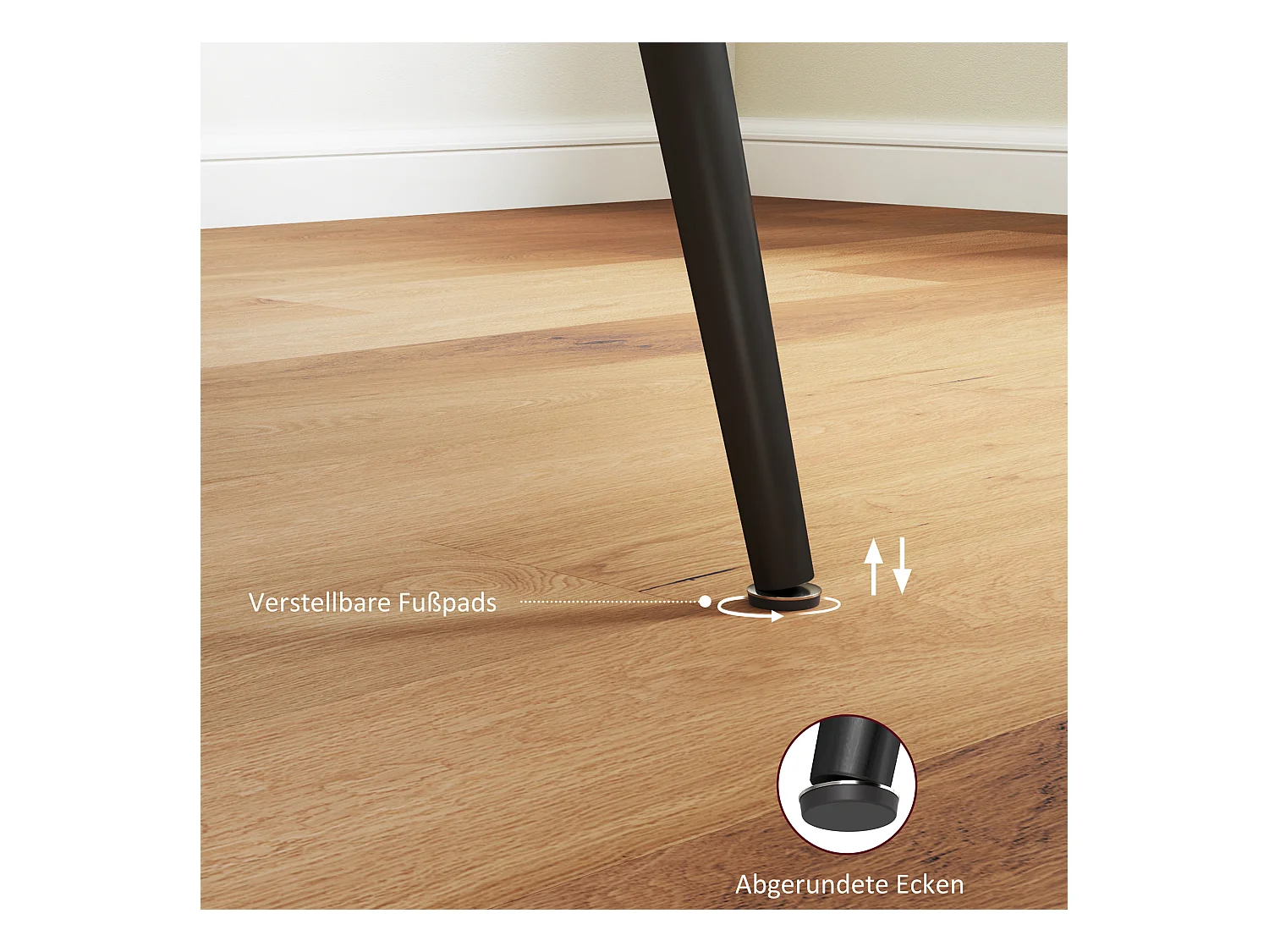 Mesa de Comedor Extensible Madera y Metal 120-160x75 cm 6-8 Personas Salón Cocina Natural