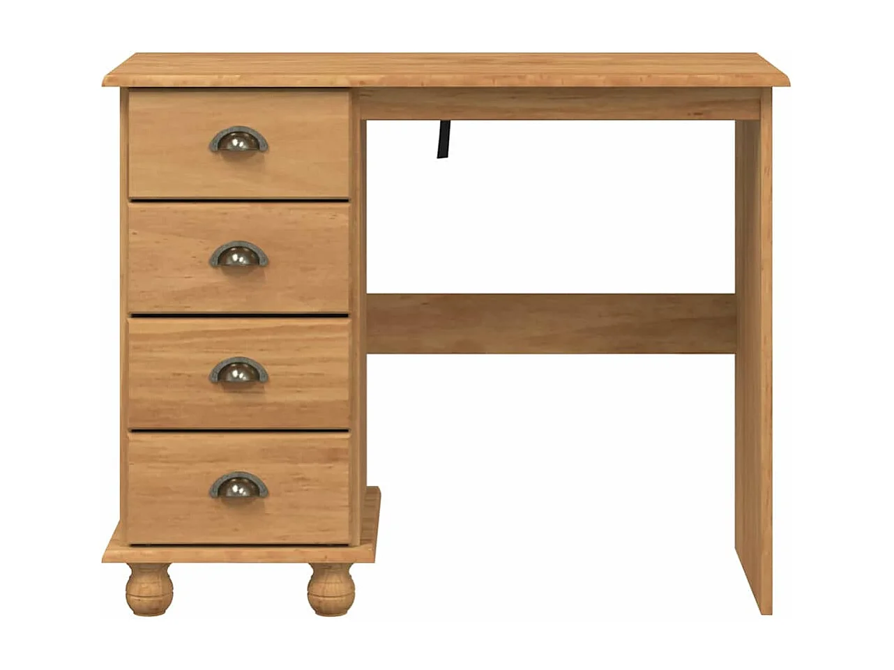 Schreibtisch ASKIM Braun 95 x 40 x 75 cm Massives Kiefernholz