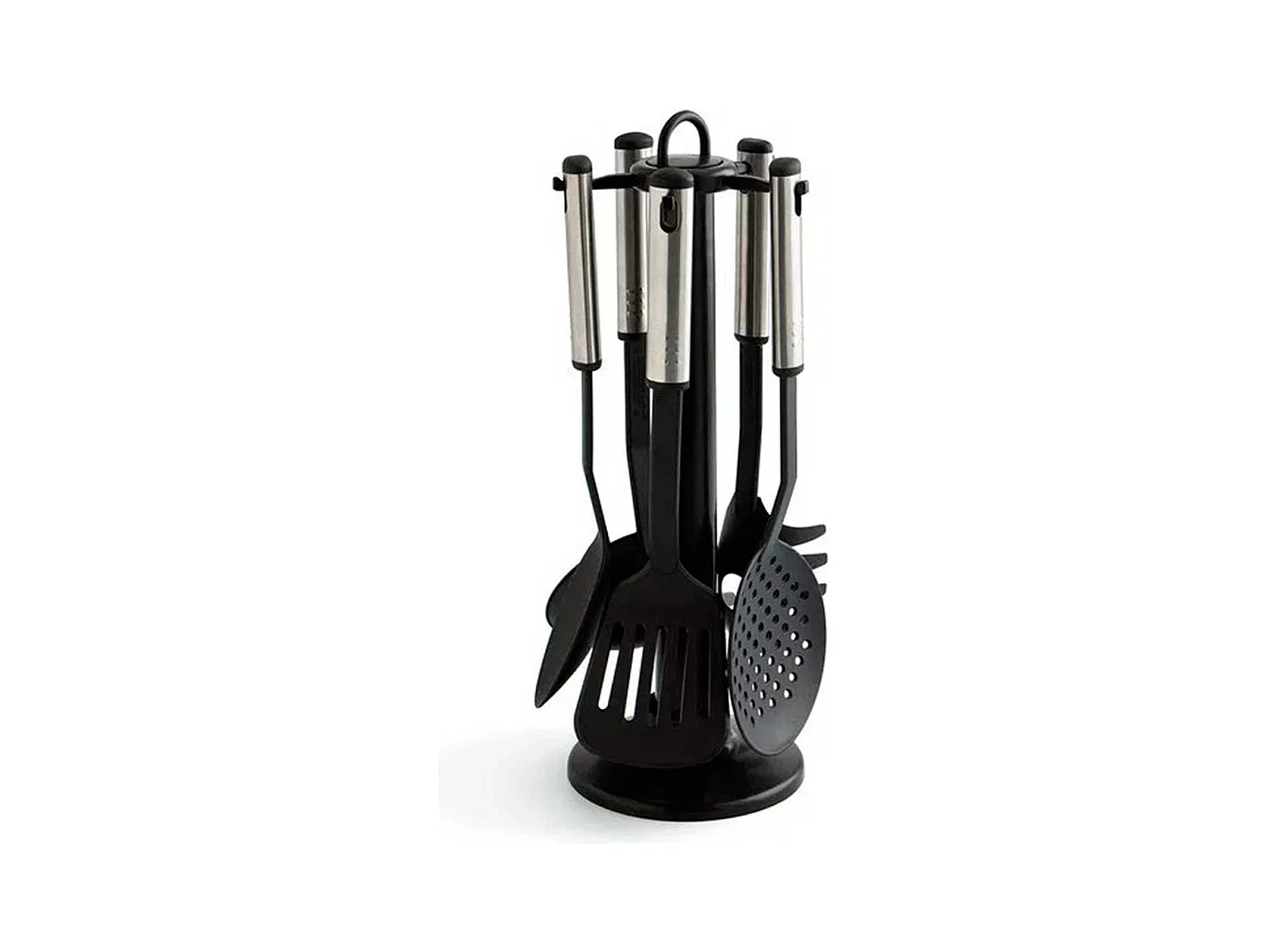Set de 5 utensilios de cocina Cambria Quid nylon negro