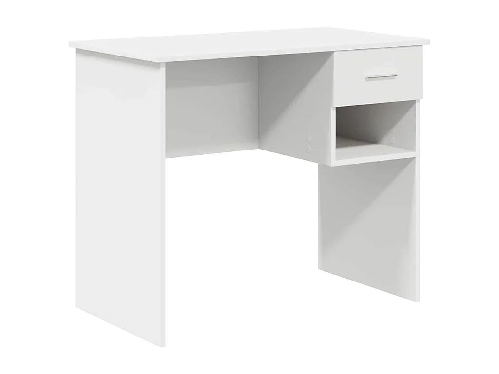 Bureau avec tiroir Blanc 90 x 49 x 75 cm Bois d'ingénierie