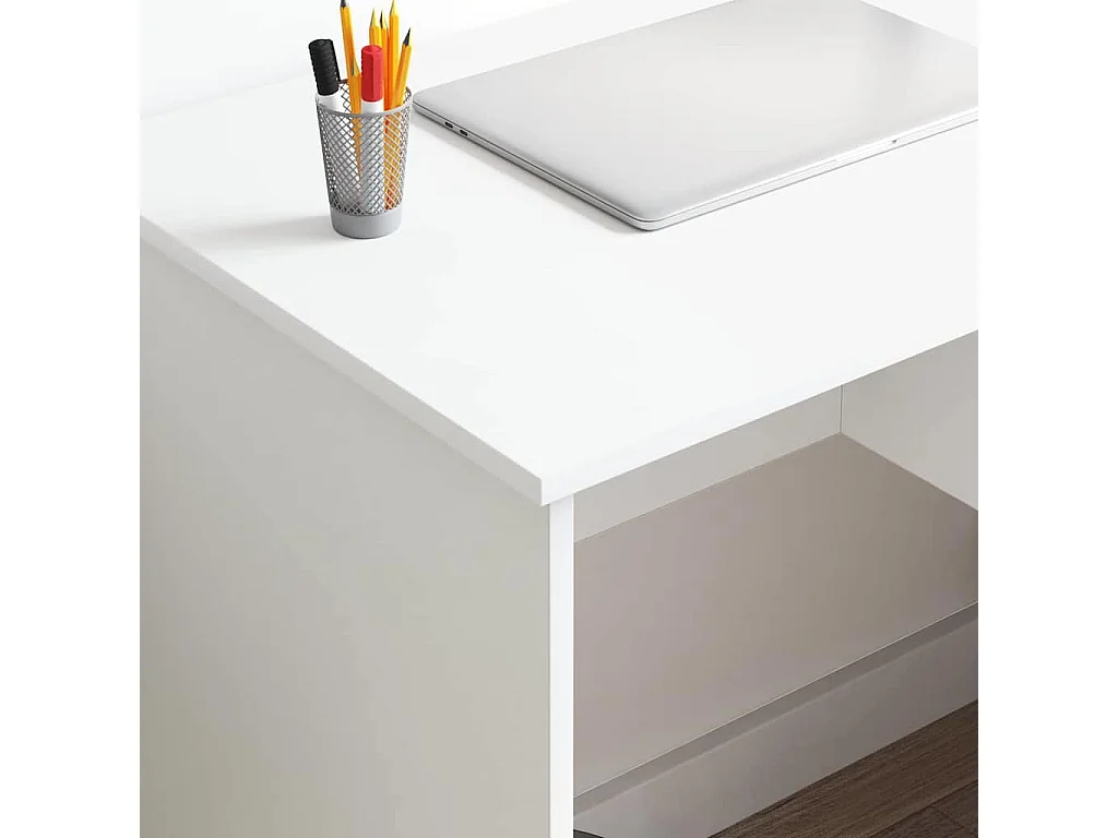Bureau avec tiroir Blanc 90 x 49 x 75 cm Bois d'ingénierie