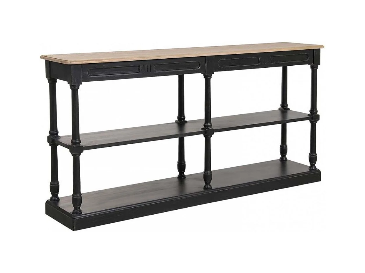 Table drapier 2 tiroirs Bois Noir - Manoir Interior's