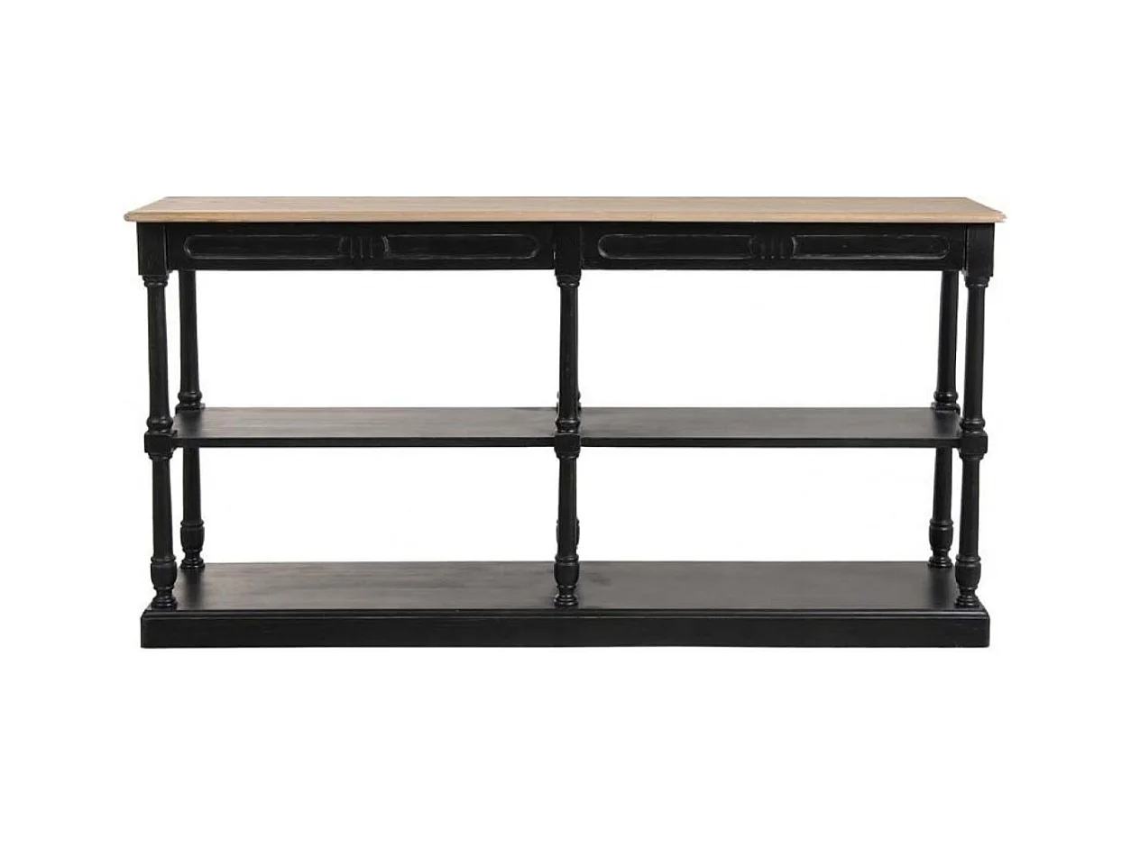 Table drapier 2 tiroirs Bois Noir - Manoir Interior's