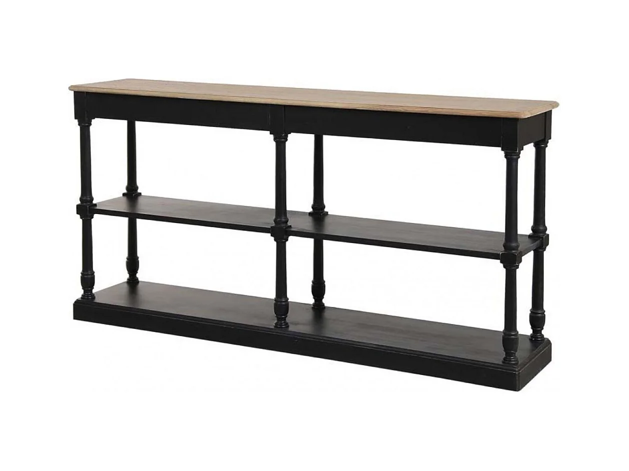 Table drapier 2 tiroirs Bois Noir - Manoir Interior's