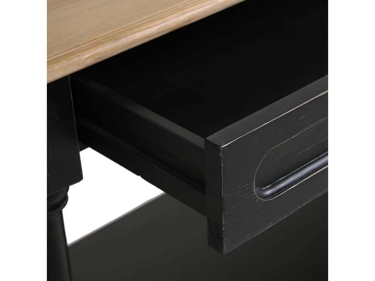 Table drapier 2 tiroirs Bois Noir - Manoir Interior's
