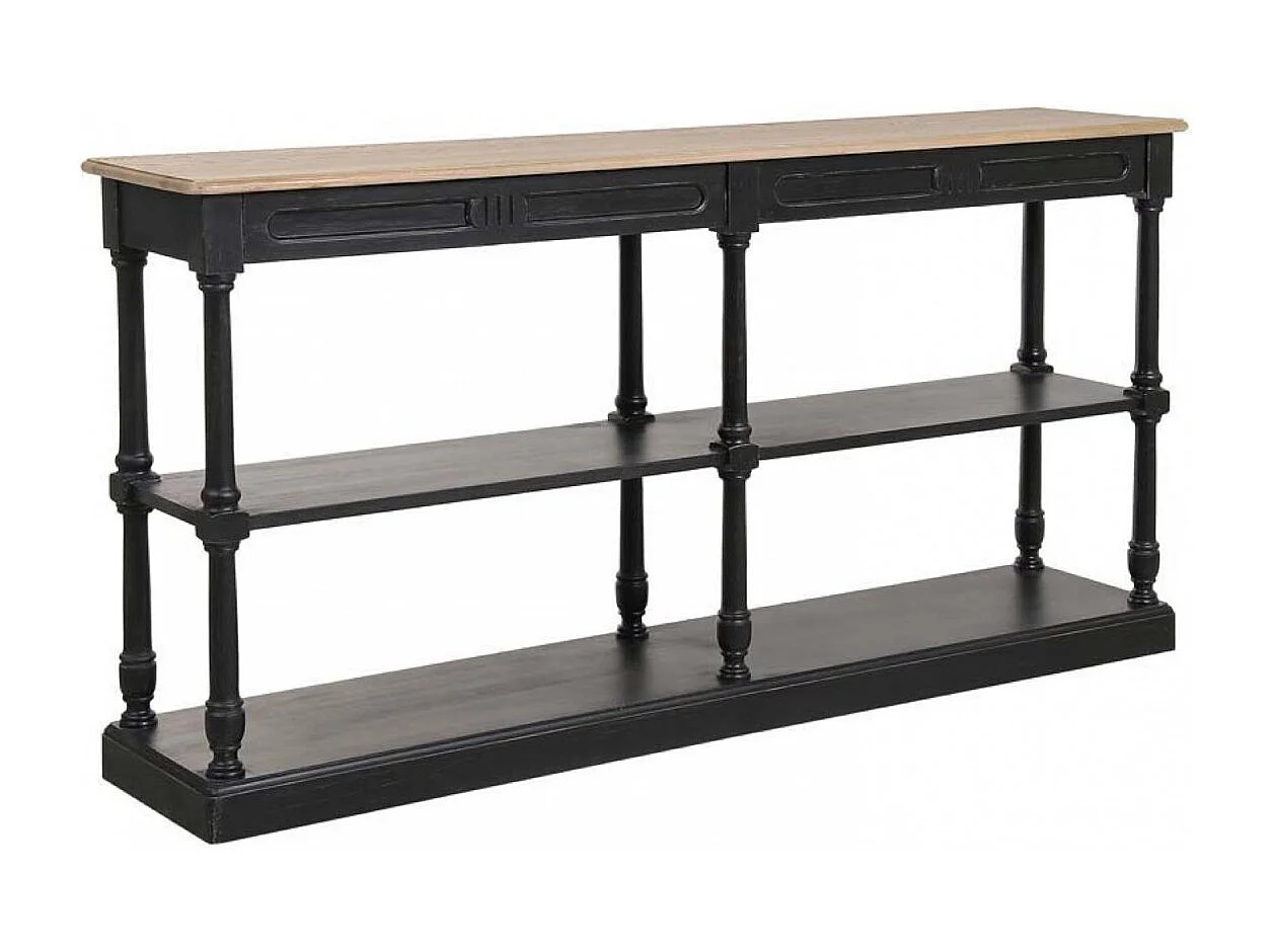 Table drapier 2 tiroirs Bois Noir - Manoir Interior's