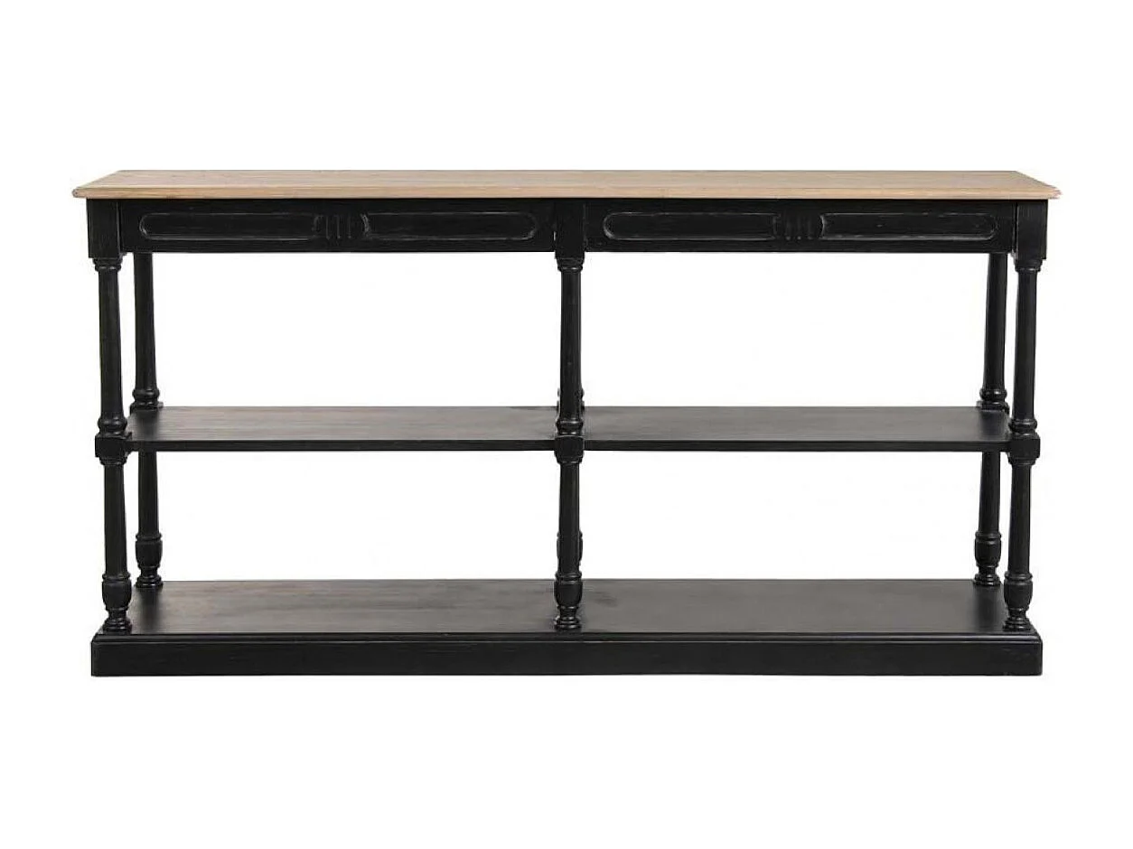 Table drapier 2 tiroirs Bois Noir - Manoir Interior's