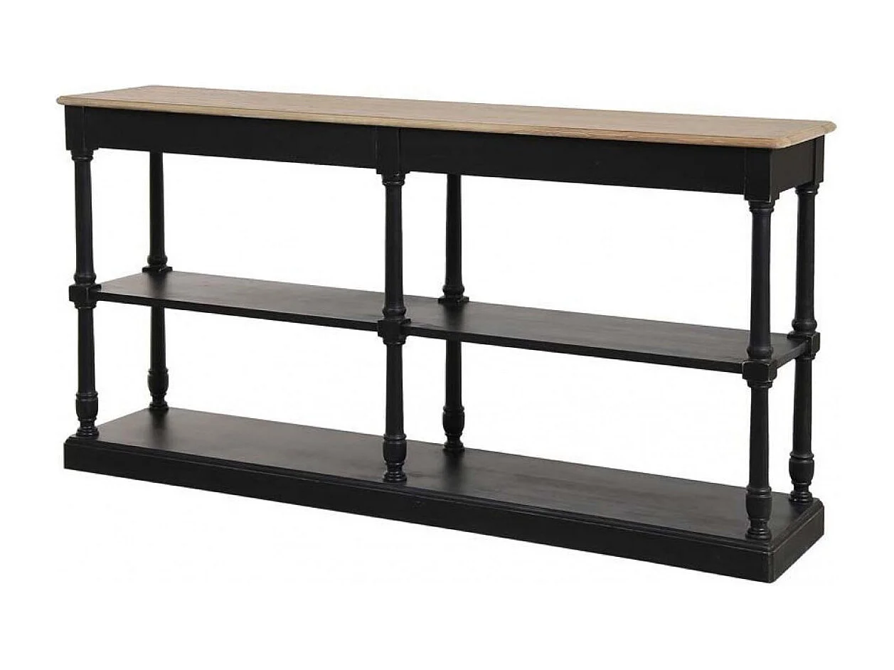 Table drapier 2 tiroirs Bois Noir - Manoir Interior's