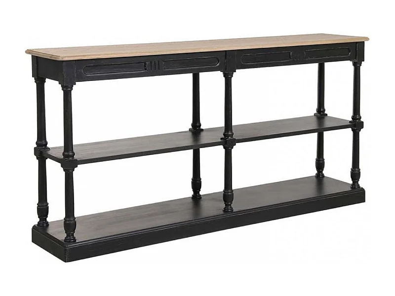 Table drapier 2 tiroirs Bois Noir - Manoir Interior's