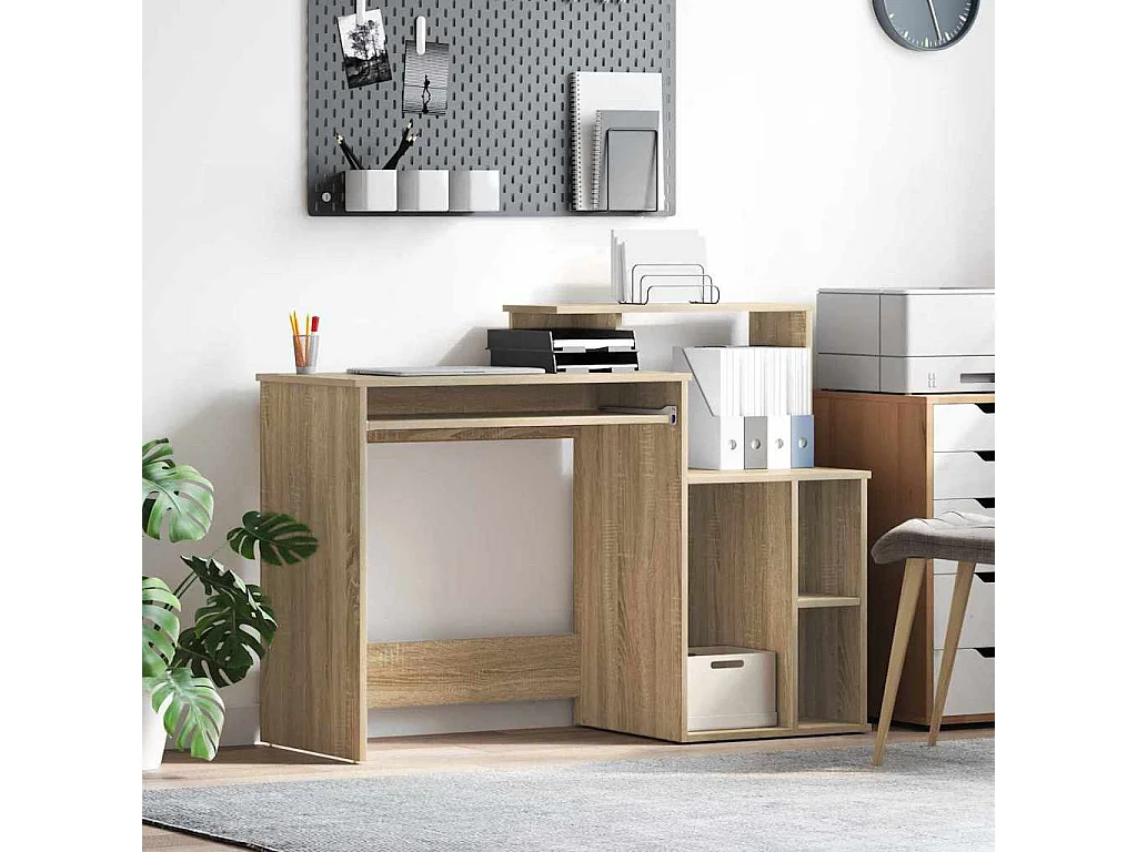 Schreibtisch Sonoma-Eiche 120,5 x 44 x 88,5 cm Holzwerkstoff