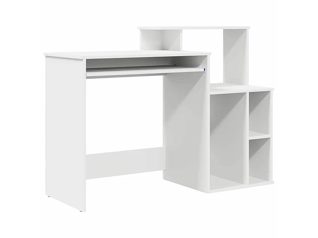 Schreibtisch mit Regal Weiß 120,5 x 44 x 88,5 cm Holzwerkstoff