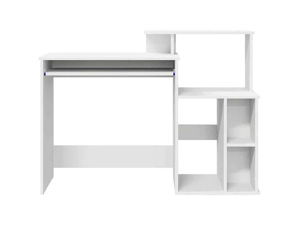 Schreibtisch mit Regal Weiß 120,5 x 44 x 88,5 cm Holzwerkstoff