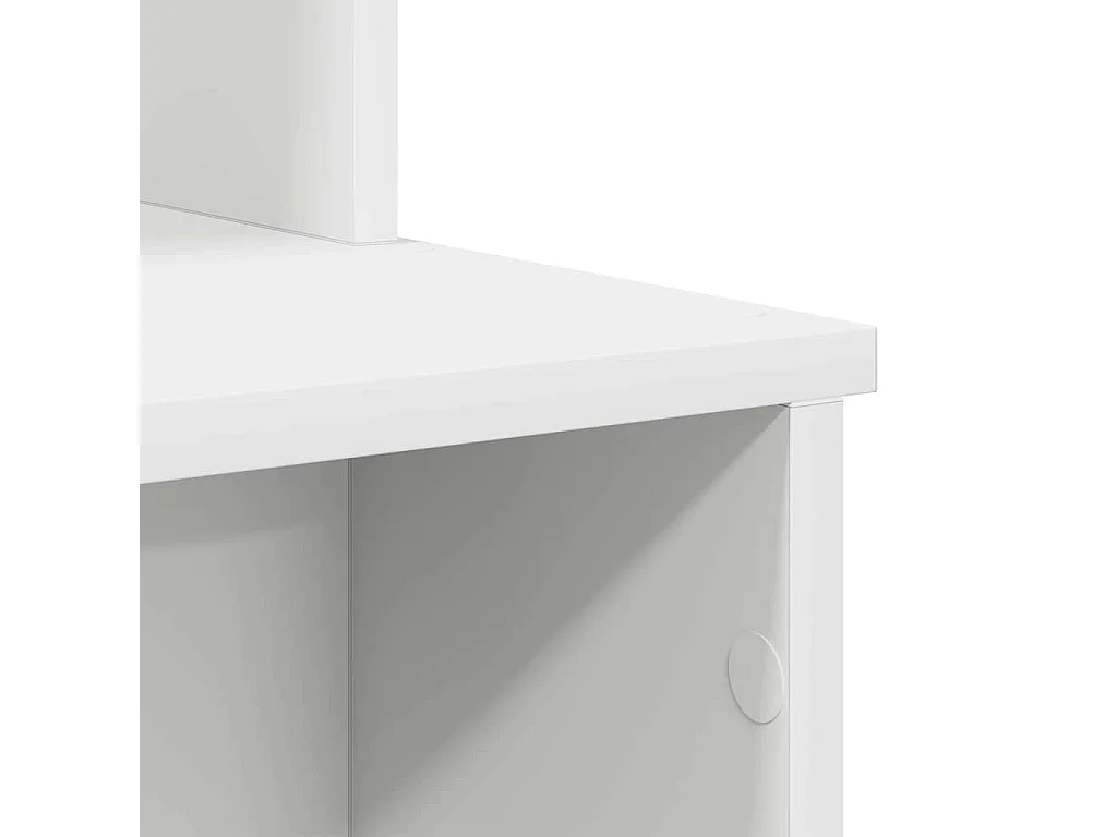 Schreibtisch mit Regal Weiß 120,5 x 44 x 88,5 cm Holzwerkstoff