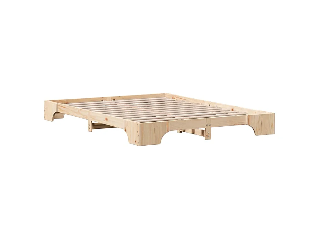 Cadre de lit Naturel 150 x 200 cm Pin massif