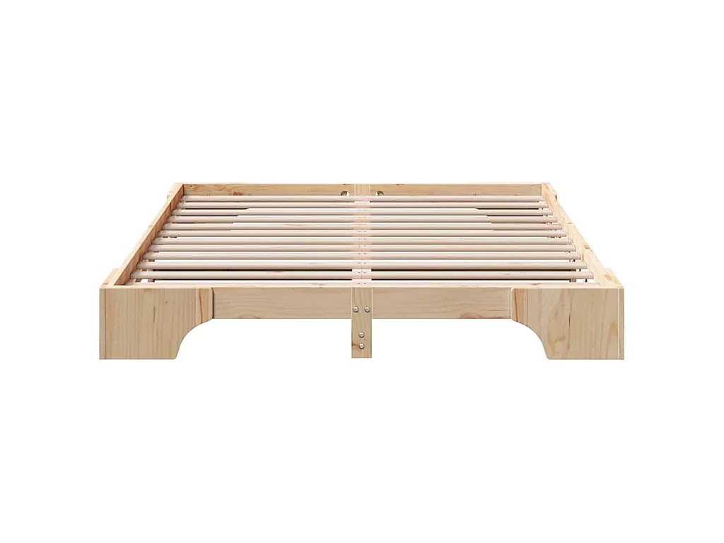 Cadre de lit Naturel 150 x 200 cm Pin massif