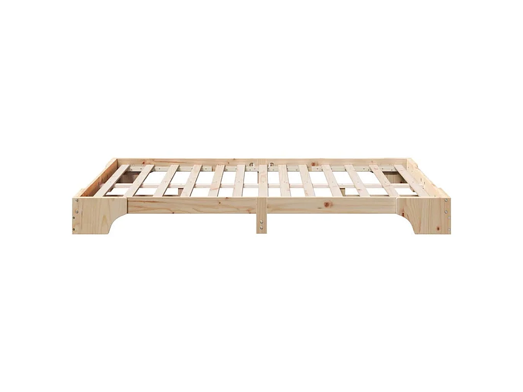 Cadre de lit Naturel 150 x 200 cm Pin massif