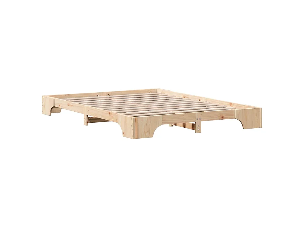 Cadre de lit Naturel 150 x 200 cm Pin massif