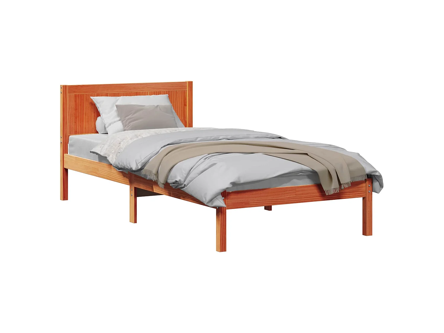 Cadre de lit Marron 80 x 200 cm Bois de pin massif