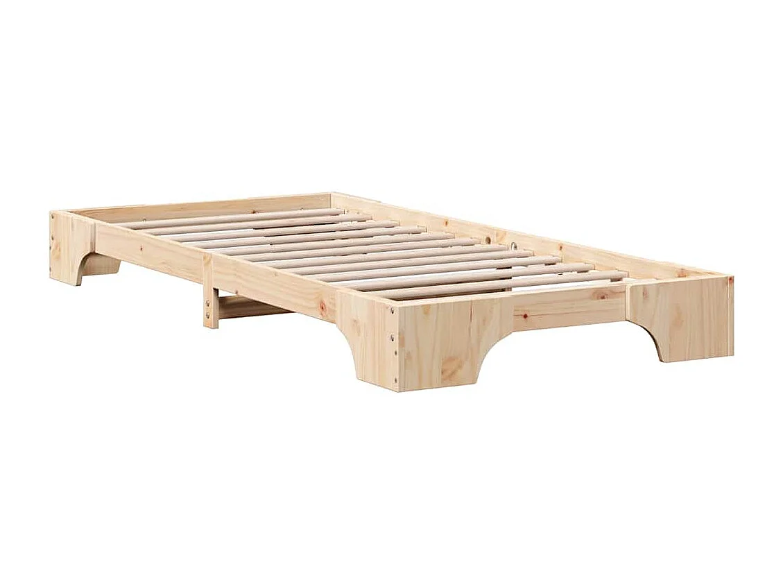 Cadre de lit Naturel 75 x 190 cm Pin massif