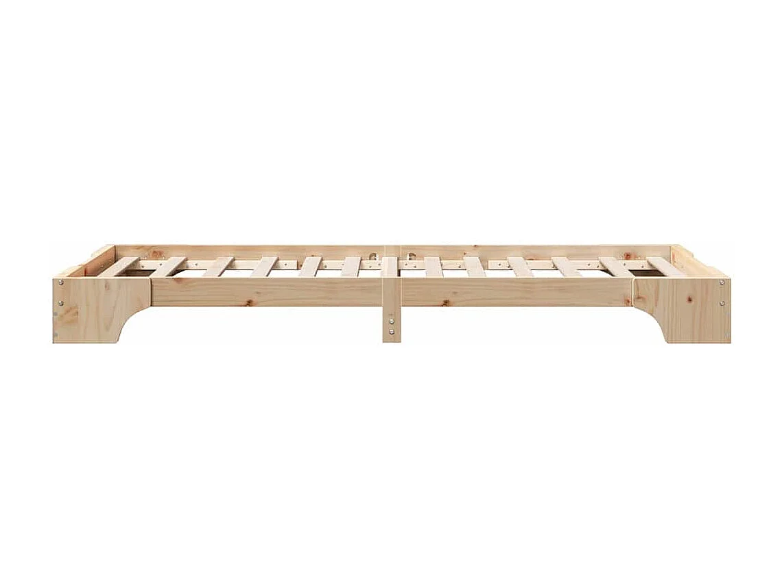 Cadre de lit Naturel 75 x 190 cm Pin massif