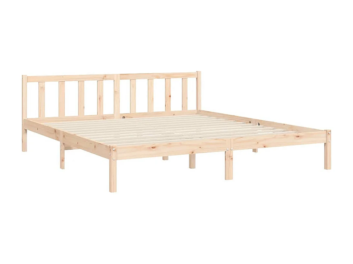Bedframe met hoofdbord massief hout