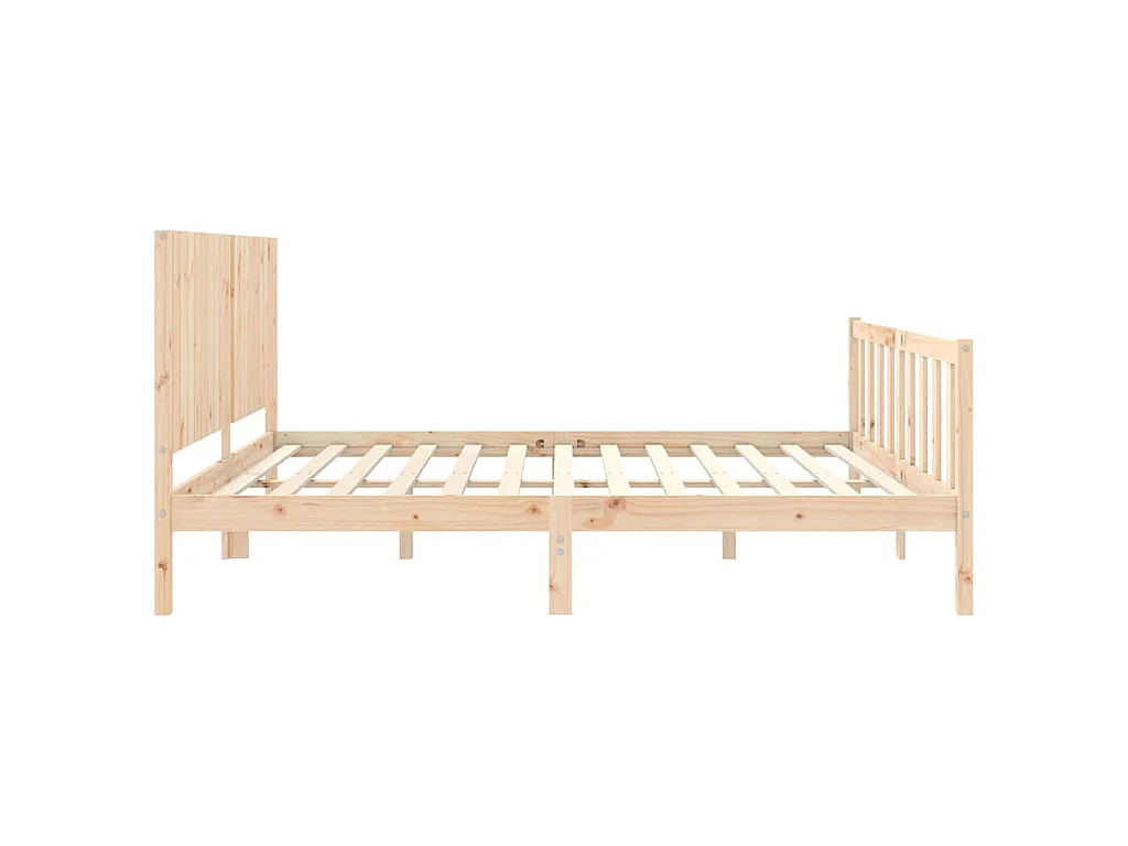 Cadre de lit sans matelas bois massif de pin