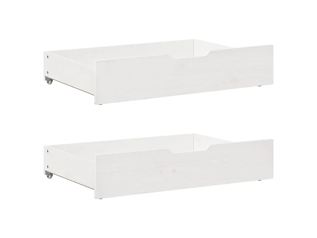 Tagesbett Ausziehbar mit Schubladen ohne Matratze Weiß 80x200cm