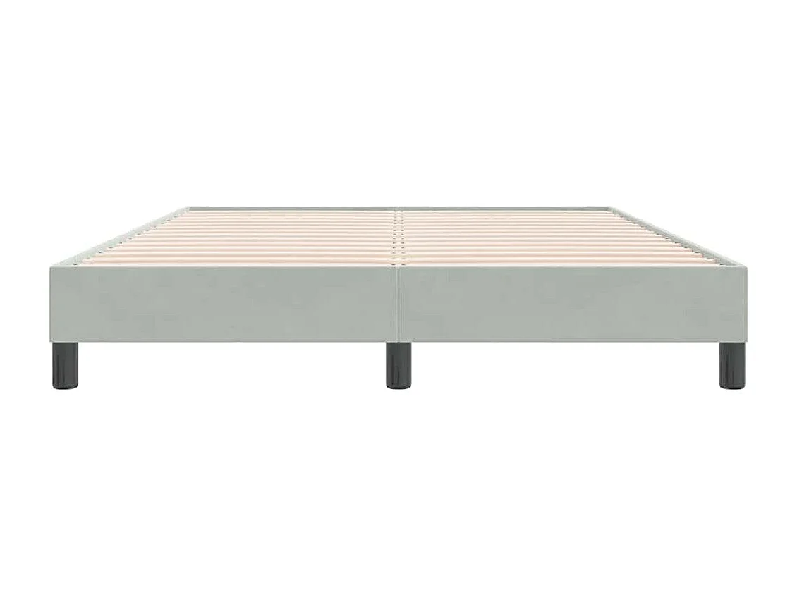 Bettgestell ohne Matratze Hellgrau 140x220 cm Samt