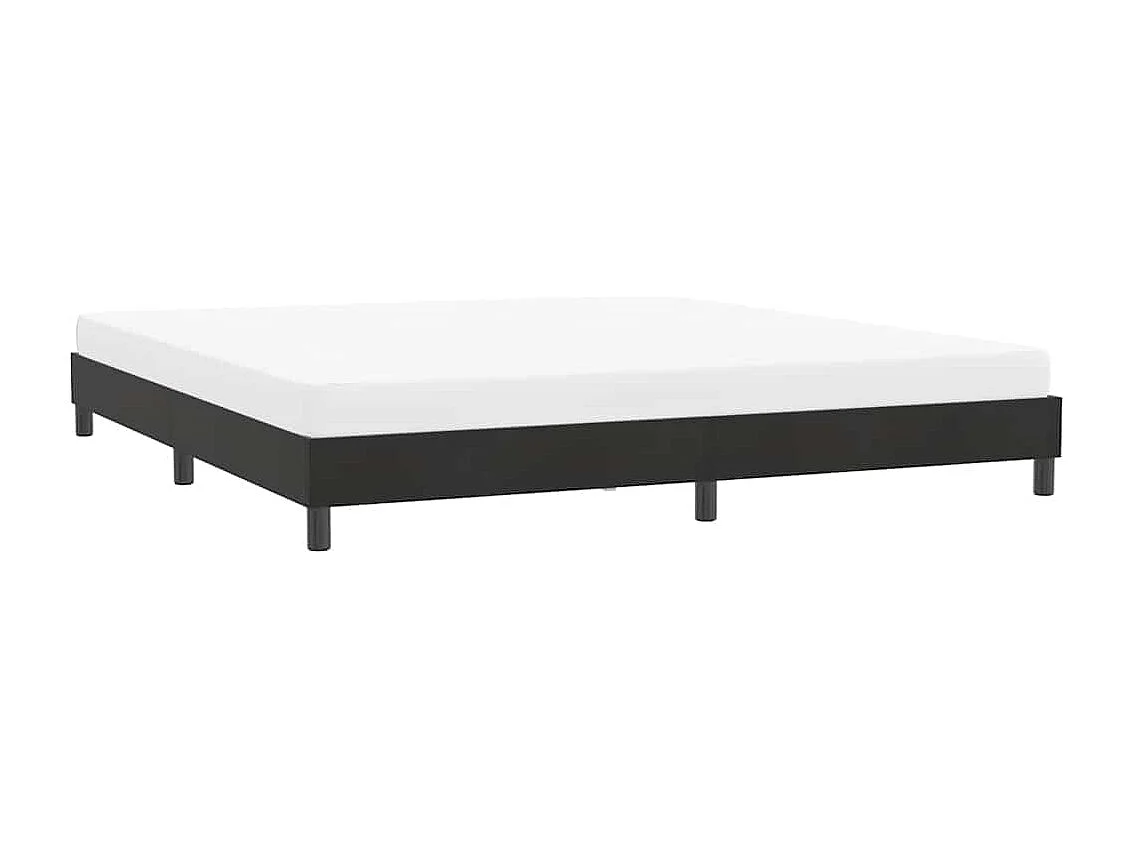 Giroletto senza Materasso Nero 180x220 cm in Velluto