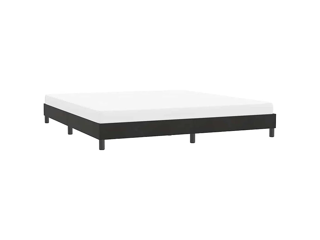 Bettgestell ohne Matratze Schwarz 180x220 cm Samt