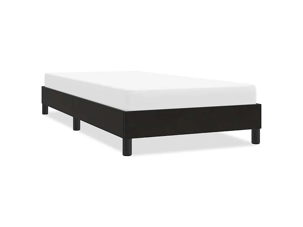 Cadre de lit sans matelas noir 90x220 cm velours