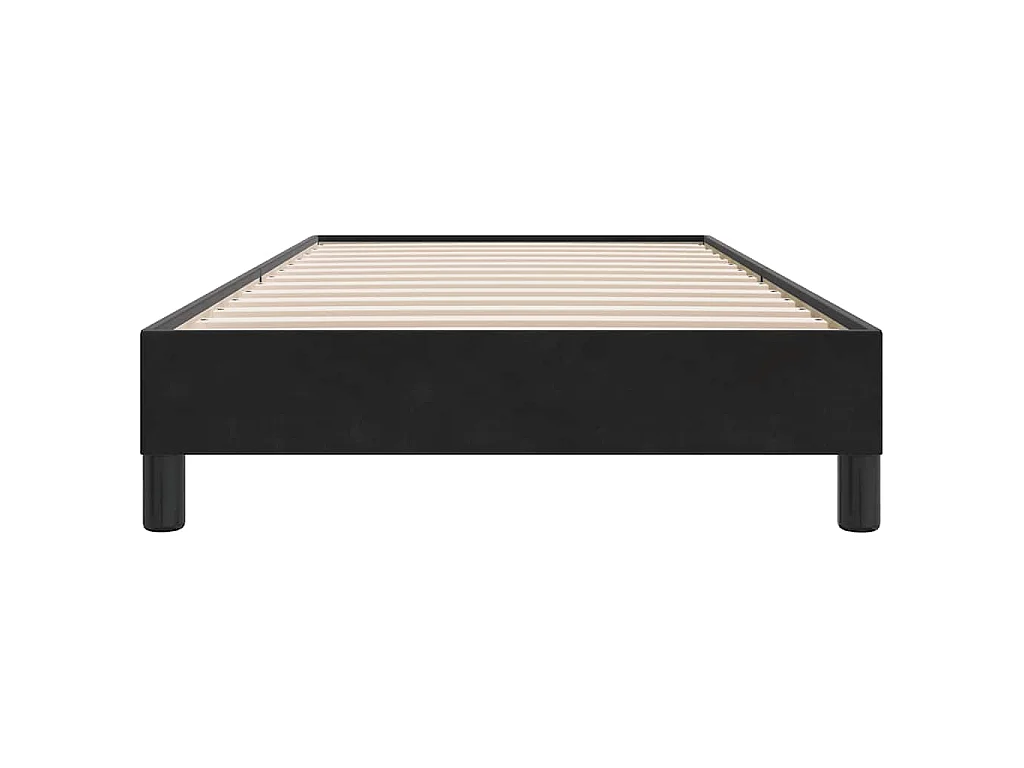 Cadre de lit sans matelas noir 90x220 cm velours