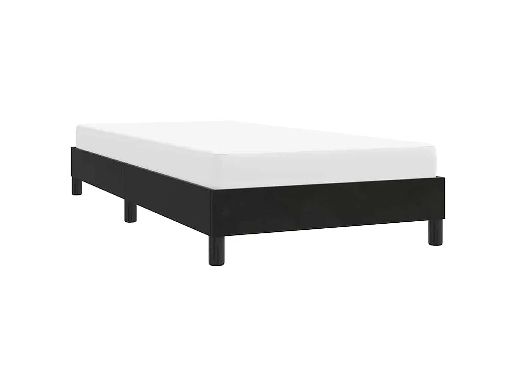 Giroletto senza Materasso Nero 90x220 cm in Velluto