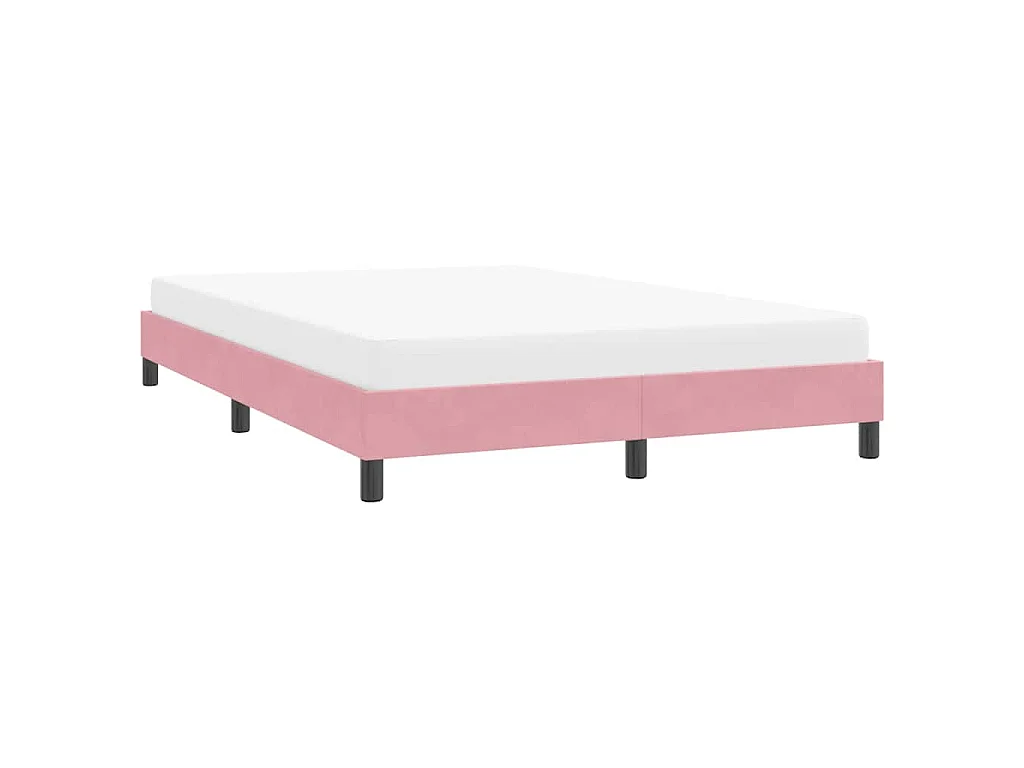 Giroletto senza Materasso Rosa 160x220 cm Velluto